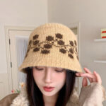 StyleCast x Revolte Women Beige Self Design Bucket Hat