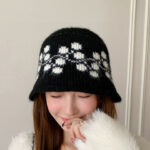 StyleCast x Revolte Women Black Self Design Bucket Hat