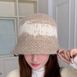 StyleCast x Revolte Women Coffee Brown Self Design Bucket Hat