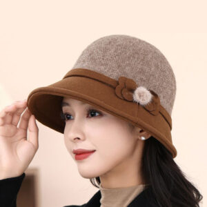 StyleCast x Revolte Women Coffee Brown Solid Bucket Hat