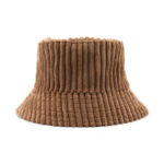 StyleCast x Revolte Women Coffee Brown Striped Bucket Cap Hat