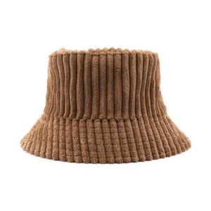 StyleCast x Revolte Women Coffee Brown Striped Bucket Cap Hat
