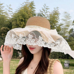 StyleCast x Revolte Women Khaki Embroidered Sun Hat