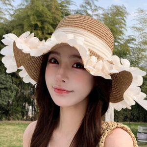 StyleCast x Revolte Women Khaki Self Design Sun Hat