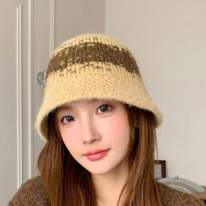 StyleCast x Revolte Women Khaki Striped Bucket Hat