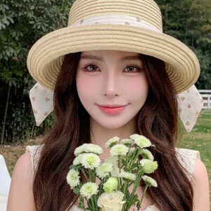 StyleCast x Revolte Women Off White Self Design Sun Hat