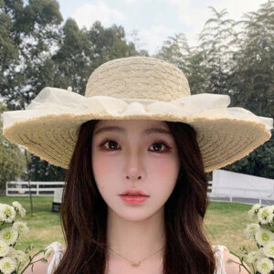 StyleCast x Revolte Women Off White Solid Sun Hat