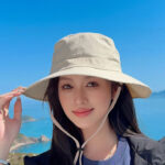 StyleCast x Revolte Women Off White Solid Sun Hat
