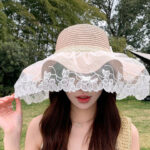 StyleCast x Revolte Women Pink Embroidered Sun Hat