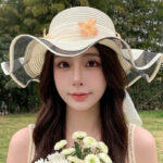 StyleCast x Revolte Women White Embroidered Sun Hat
