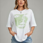 SZN Women Graphic Printed Round Neck Cotton Oversized T-shirt