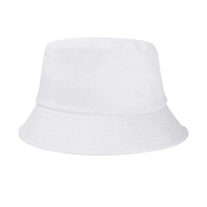TEEMOODS Women White Solid Bucket Hat
