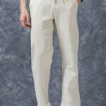 The Roadster Lifestyle Co Linen Relaxed-Fit Regular Trousers