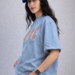 The Roadster Lifestyle Co Printed Organic Cotton Round Neck Oversized Tshirt