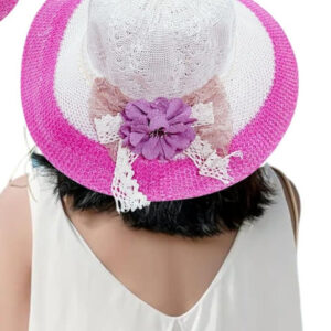 Trubliz Women Pink Sun Hat Stylish Garden Beach Cap