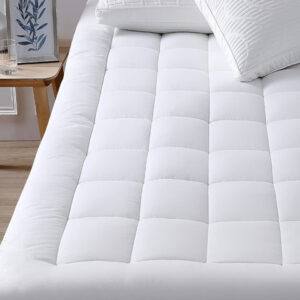 tundwal's White Quilted Microfiber Water Resistant Topper King Size Mattress Protector