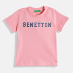 United Colors of Benetton Boys Pure Cotton Brand Logo Printed T-shirt