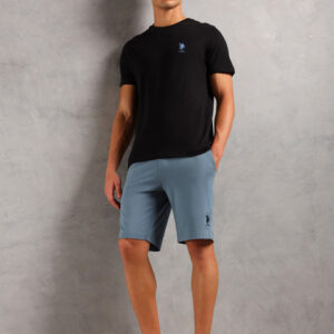 U.S. Polo Assn. Men Solid Mid-Rise Pure Cotton T-Shirt & Shorts