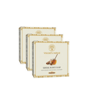 Vagads Herbal Set of 3 Sandal & Honey Soap for Moisutrizing & Cleansing - 100 g each