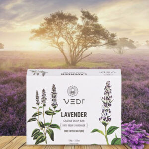 Vedi Herbals Lavender 100% Natural Deep Cleansing Castile Soap Bar - 100 g