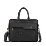 Veneer Unisex Black Laptop Bag