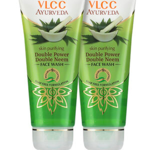 VLCC Set Of 2 Ayurveda Skin Purifying Double Power Double Neem Face Wash - 100ml Each