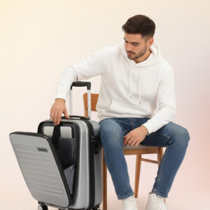 WROGN Kangaroo Laptop Hard 8 Wheel Cabin Trolley Suitcase - 20 Inch - 38L