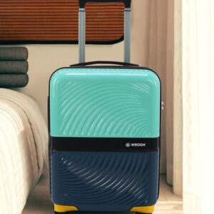 WROGN Textured Colorblocked Hard-Sided Cabin Trolley Bag