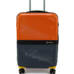 WROGN Textured Colorblocked Hard-Sided Large Trolley Bag