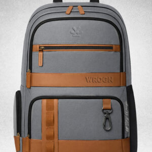 WROGN Unisex Brand Logo Backpack with Anti-Theft