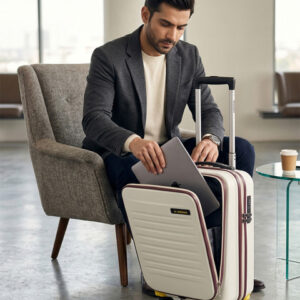WROGN Unisex Textured Cabin Size Trolley Bag - 37L