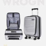 WRONG Textured Hard Cabin Suitcase Trolley Bag- 50L