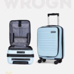 WRONG Textured Hard Cabin Suitcase Trolley Bag- 50L
