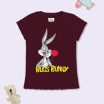 YK X Minute Mirth Girls Bugs Bunny Printed T-shirt