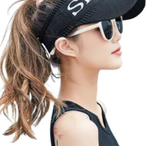 Zonkar Unisex Black Embroidered Sun Hat