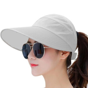 Zonkar Unisex White Solid Sun Hat